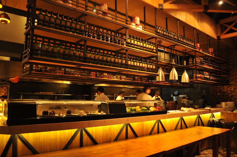 Catering setup for a large community event